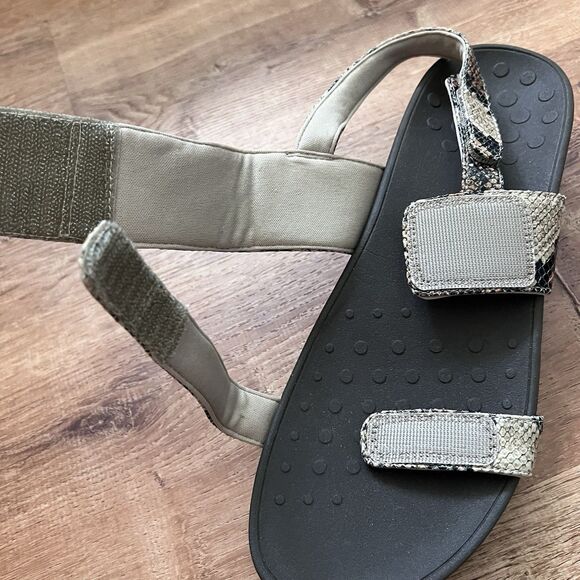 Vionic Orthoheel Snake Skin BOLINA Open Toe Slide Platform Sandal Womens Sz 11 - Picture 6 of 12